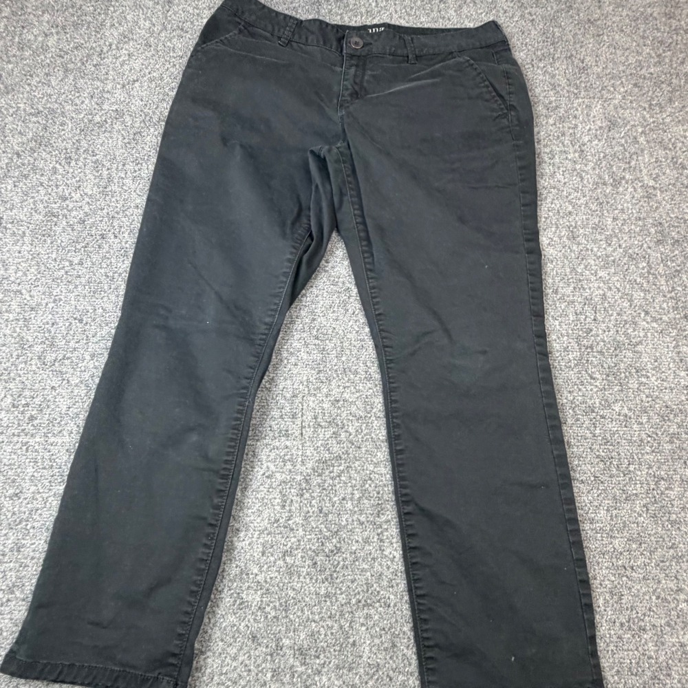 ANA A New Approach Womens Black Skinny Ankle Pant Size 31/12 Chino Twill Stretch